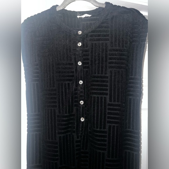 Entro Black Velour Wide Leg Jumpsuit - Picture 5 of 8